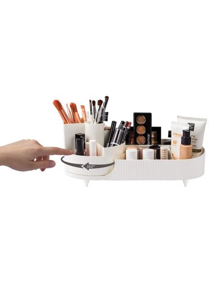 Okyanus Home 360° Dönebilen Maxi Makyaj Organizeri Bej