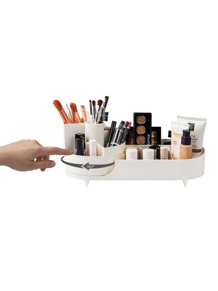 Okyanus Home 360° Dönebilen Maxi Makyaj Organizeri Bej