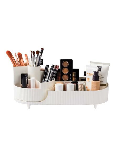 Okyanus Home 360° Dönebilen Maxi Makyaj Organizeri Bej