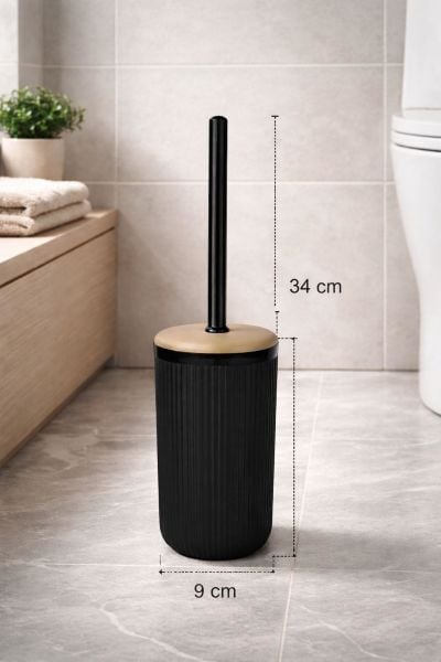 Okyanus Home Linea Due Siyah WC Fırçalık