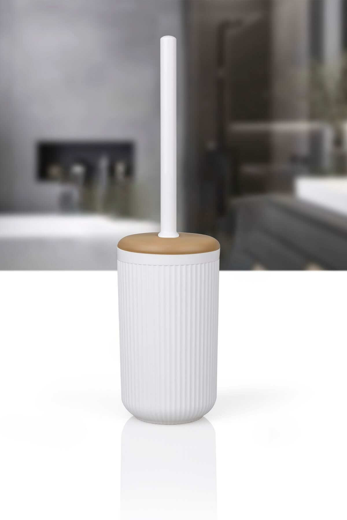 Okyanus Home Linea Due Kırık Beyaz WC Fırçalık