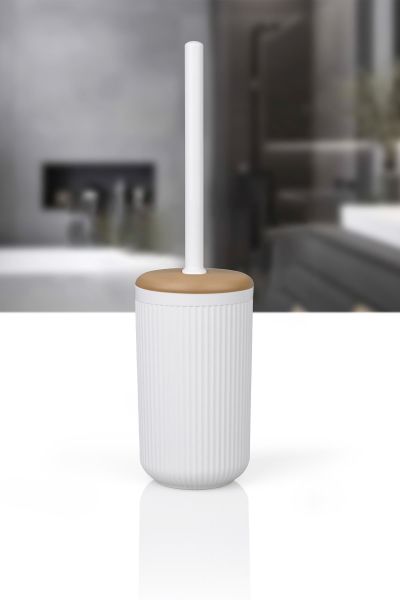 Okyanus Home Linea Due Kırık Beyaz WC Fırçalık