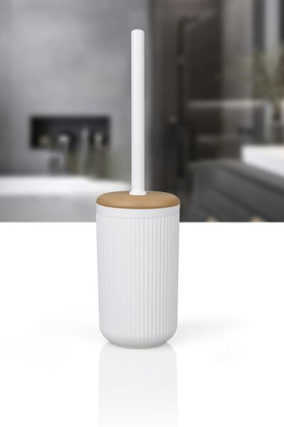 Okyanus Home Linea Due Kırık Beyaz WC Fırçalık