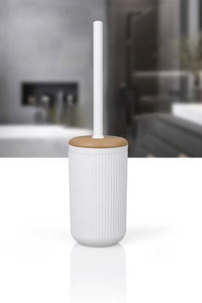 Okyanus Home Linea Due Kırık Beyaz WC Fırçalık