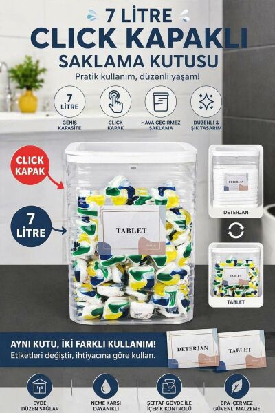 Okyanus Home Luna Şeffaf Deterjan-Tablet Kutusu 1 Adet