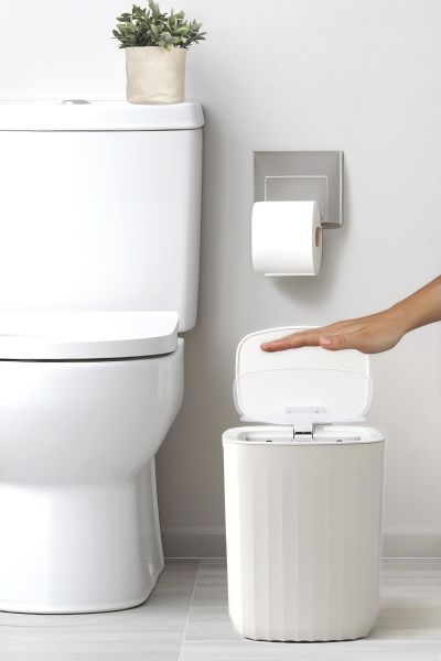 Okyanus Home Hareket Sensörlü 12lt Kırık Beyaz Çöp Kovası