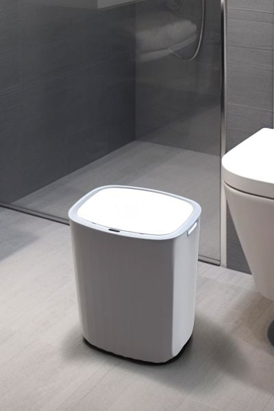 Okyanus Home Hareket Sensörlü 12lt Kırık Beyaz Çöp Kovası