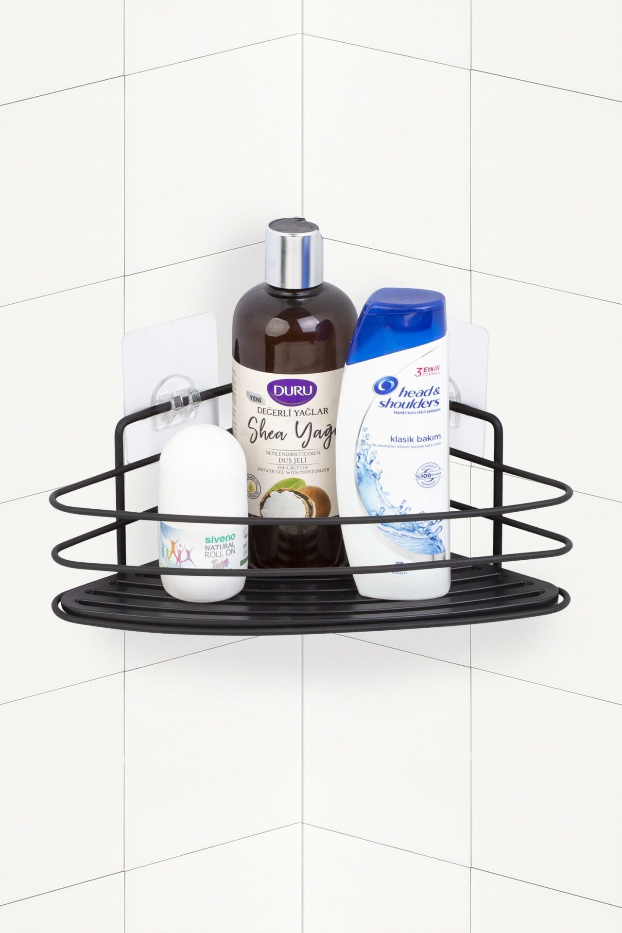 Okyanus Home Twix Siyah Eko Magic Fix Üçgen Şampuanlık - 21 cm