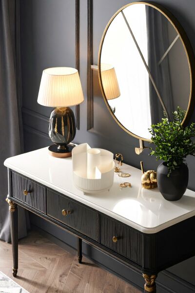 Okyanus Home 360° Dönebilen Midi Makyaj Organizeri Bej