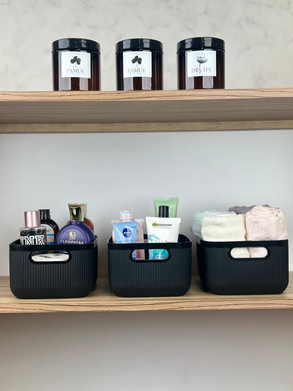Okyanus Home Linea Smart Box Siyah 3'lü Set 2400 Ml