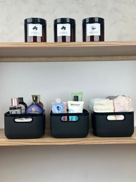Okyanus Home Linea Smart Box Siyah 3'lü Set 2400 Ml