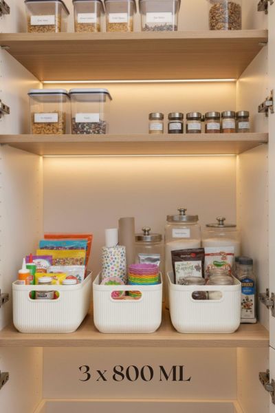 Okyanus Home Linea Smart Box Beyaz 3'lü Set 2400 Ml