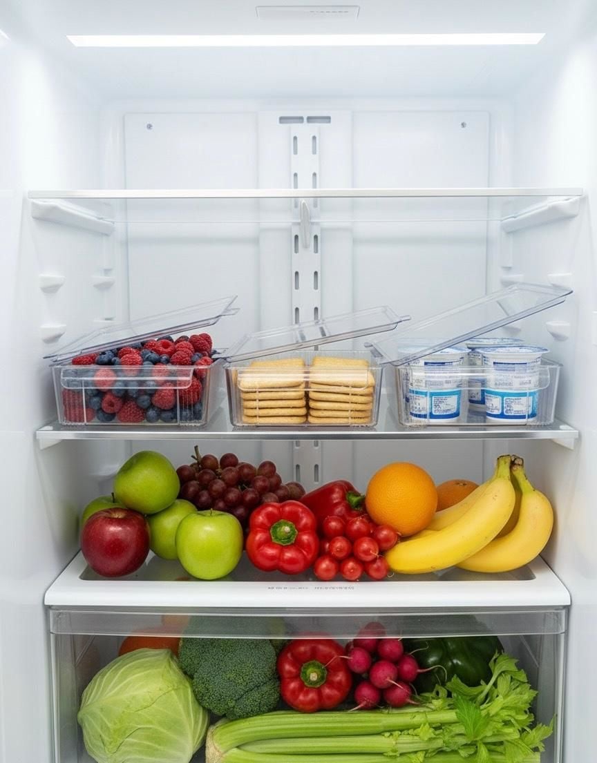 Okyanus Home 3'lü Kapaklı Şeffaf Buzdolabı Organizeri ve Saklama Kabı 3500ML