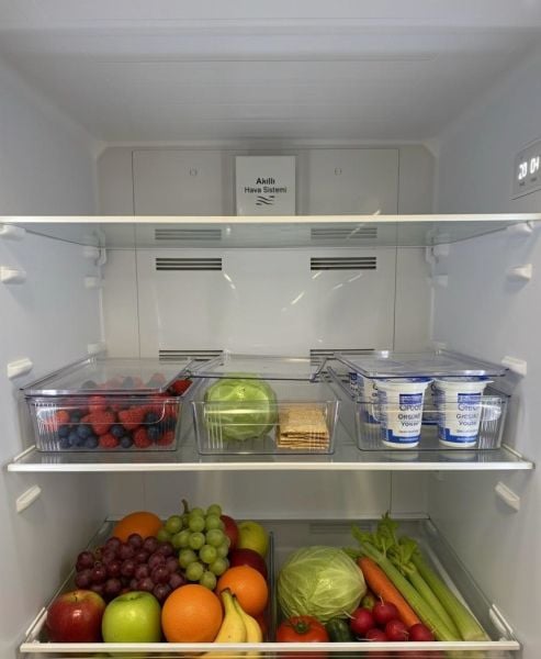 Okyanus Home 3'lü Kapaklı Şeffaf Buzdolabı Organizeri ve Saklama Kabı 3500ML