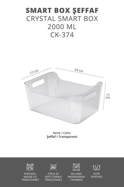 Okyanus Home Smart Box Şeffaf 3'lü Set 2000ML