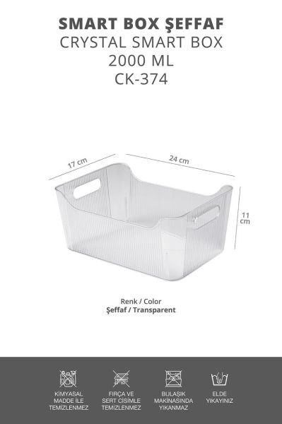 Okyanus Home Smart Box Şeffaf 3'lü Set 2000ML