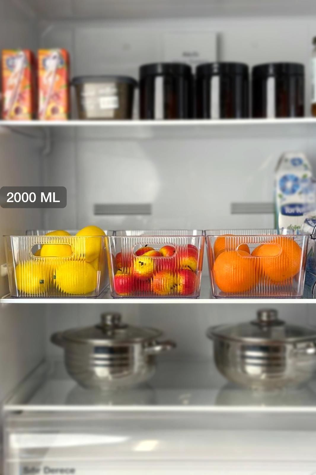 Okyanus Home Smart Box Şeffaf 3'lü Set 2000ML