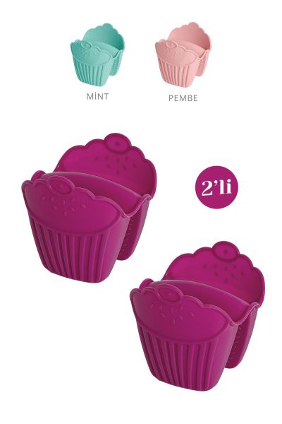 Okyanus Home Silikon Cupcake Isı Yalıtımlı 2'li Fırın Eldiveni