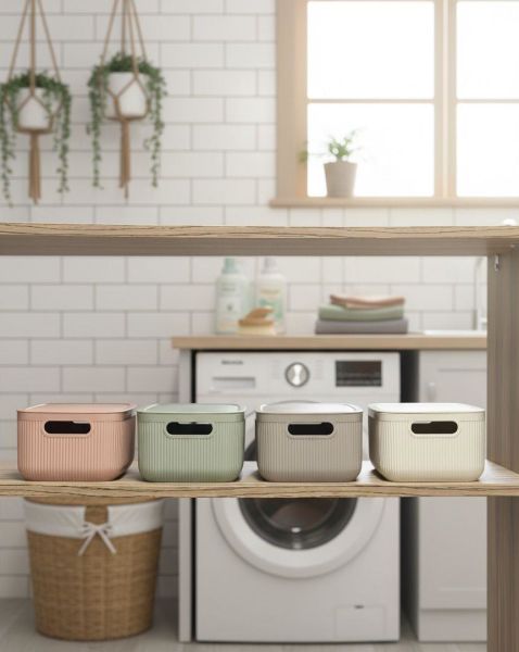 Okyanus Home Linea Smart Box Multi Renk 2,4 Lt 4 Adet Kapaklı Çok Amaçlı Saklama Kutusu