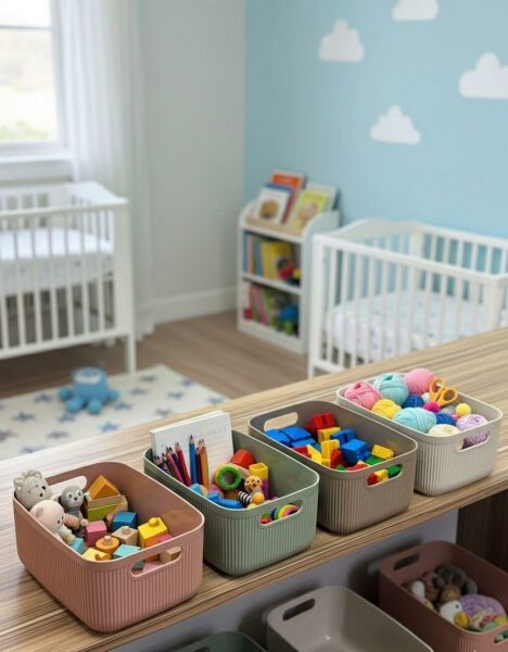 Okyanus Home Linea Smart Box Multi Renk 2,4 Lt 4 Adet Kapaklı Çok Amaçlı Saklama Kutusu