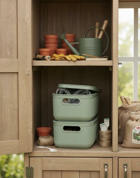 Okyanus Home Linea Smart Box Yeşil 2,4 Lt 2 Adet Kapaklı Çok Amaçlı Saklama Kutusu