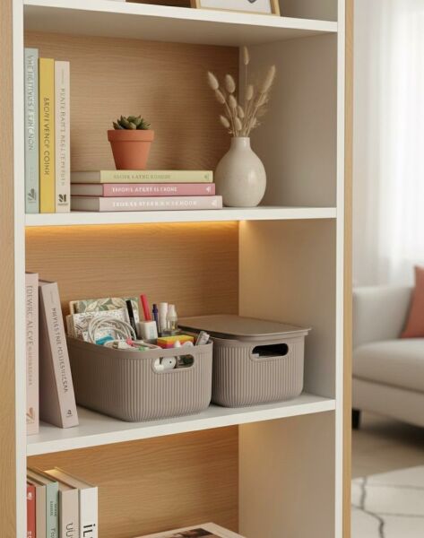 Okyanus Home Linea Smart Box Vizon 2,4 Lt 2 Adet Kapaklı Çok Amaçlı Saklama Kutusu