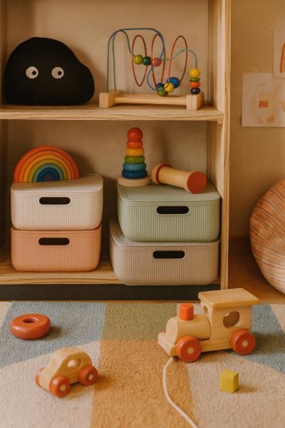 Okyanus Home Linea Smart Box Multi Renk 4,5 Lt 4 Adet Kapaklı Çok Amaçlı Saklama Kutusu