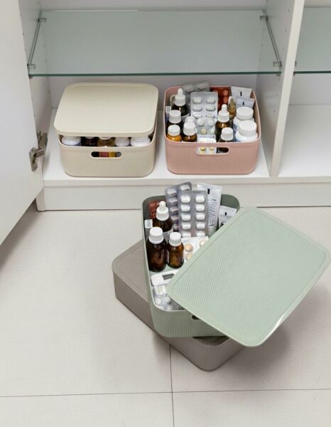 Okyanus Home Linea Smart Box Multi Renk 4,5 Lt 4 Adet Kapaklı Çok Amaçlı Saklama Kutusu