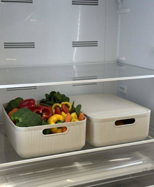 Okyanus Home Linea Smart Box Bej 4,5 Lt 2 Adet Kapaklı Çok Amaçlı Saklama Kutusu