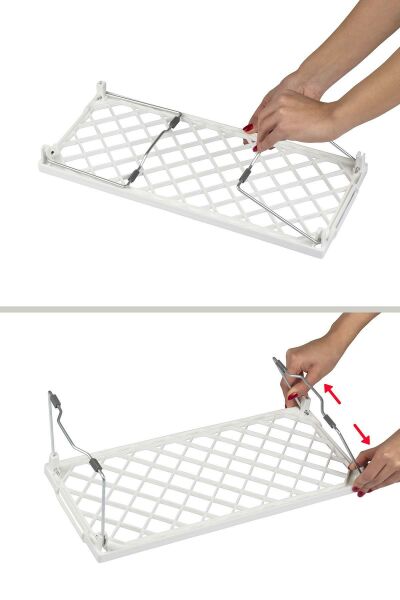 Okyanus Home Metal Ayaklı Tek Katlı Pratik Raf Düzenleyici 20x45