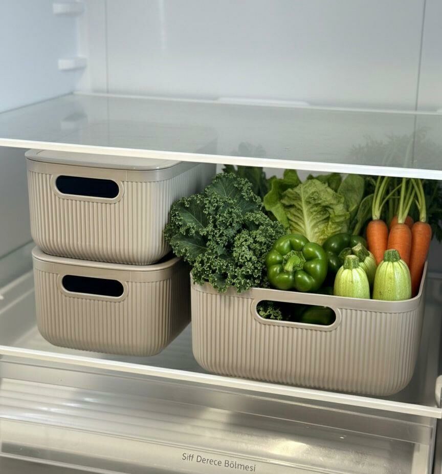 Okyanus Home Linea Smart Box Vizon 3lü Set 1 Adet 4,5 Lt 2 Adet 2,4 Lt Kapaklı Çok Amaçlı Saklama Kutusu