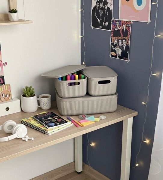 Okyanus Home Linea Smart Box Vizon 3lü Set 1 Adet 4,5 Lt 2 Adet 2,4 Lt Kapaklı Çok Amaçlı Saklama Kutusu