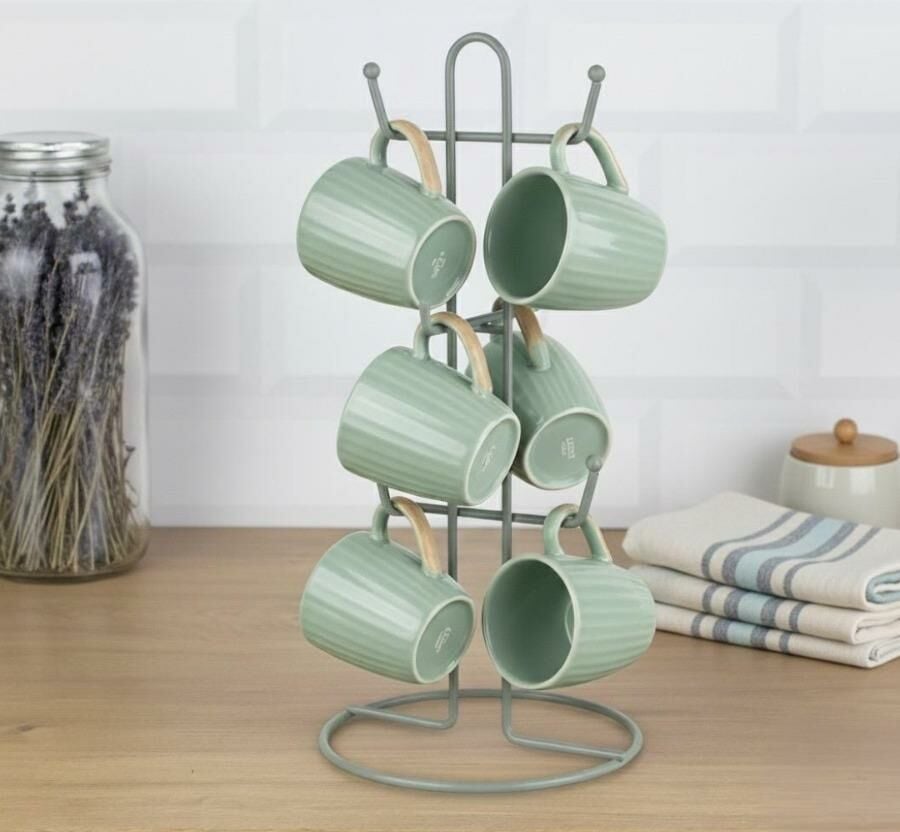 Okyanus Home Yeşil Kupa ve Fincan Askılığı