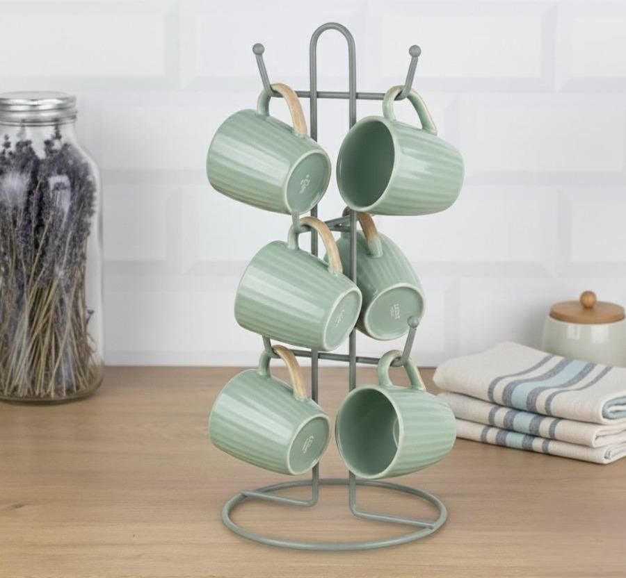 Okyanus Home Yeşil Kupa ve Fincan Askılığı