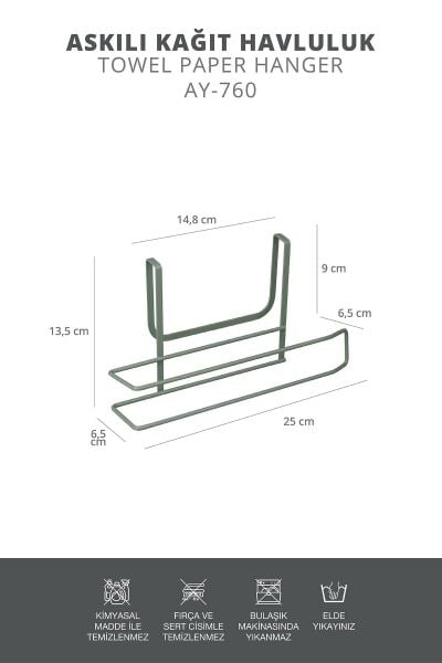 Okyanus Home Yeşil Askılı Kağıt Havluluk