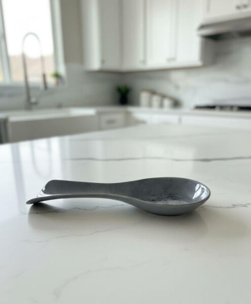 Okyanus Home Mermer Desen Kepçe Kaşık Altlığı