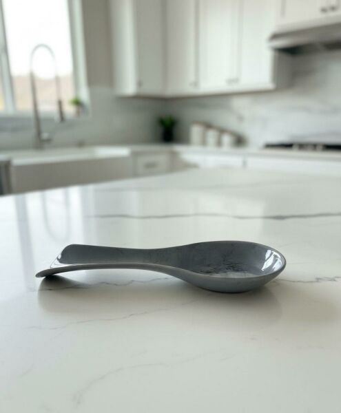 Okyanus Home Mermer Desen Kepçe Kaşık Altlığı