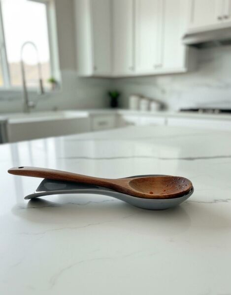 Okyanus Home Mermer Desen Kepçe Kaşık Altlığı