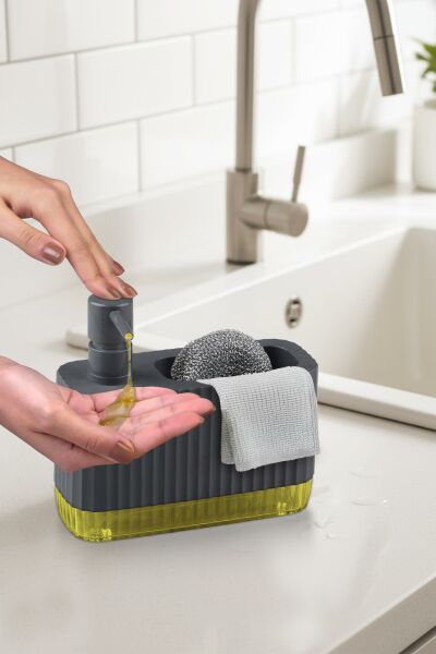 Okyanus Home Coliseum Sıvı Sabunluk Seti Antrasit