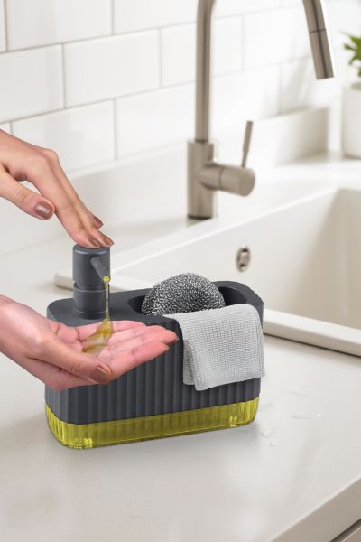 Okyanus Home Coliseum Sıvı Sabunluk Seti Antrasit