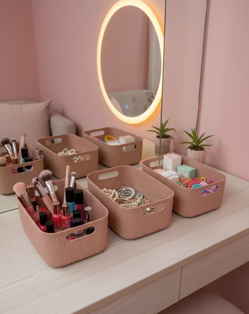 Okyanus Home Linea Smart Box Pembe 3'lü Set 2400 Ml