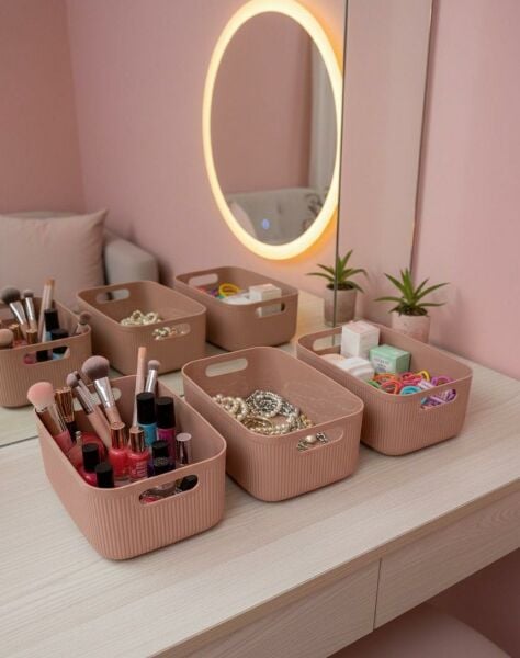 Okyanus Home Linea Smart Box Pembe 3'lü Set 2400 Ml