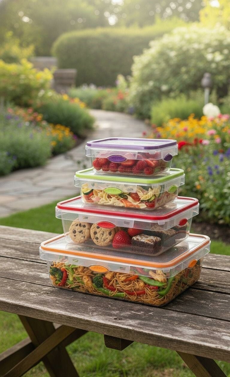 Okyanus Home Click Kapaklı Saklama Kabı 4 Boy