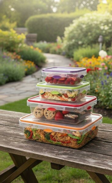 Okyanus Home Click Kapaklı Saklama Kabı 4 Boy