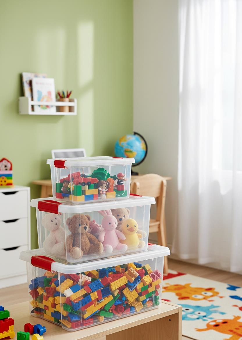 Okyanus Home Fresh Clıck Saklama Kabı 3lü Şeffaf 9, 5 Ve 2,5 LT