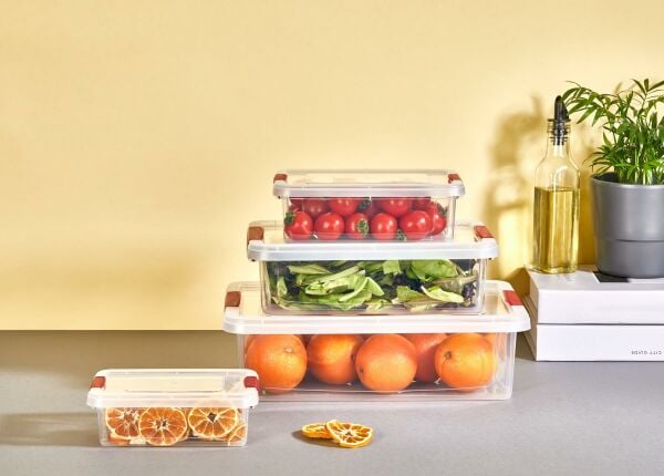 Okyanus Home Fresh Clıck Saklama Kabı 4lü Şeffaf  0.80, 1.50 ,3 VE 6 LT