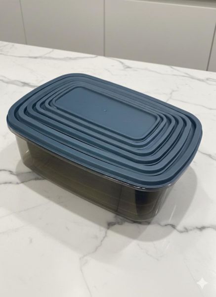 Okyanus Home Stackıt Saklama kabı 6 parça Antrasit