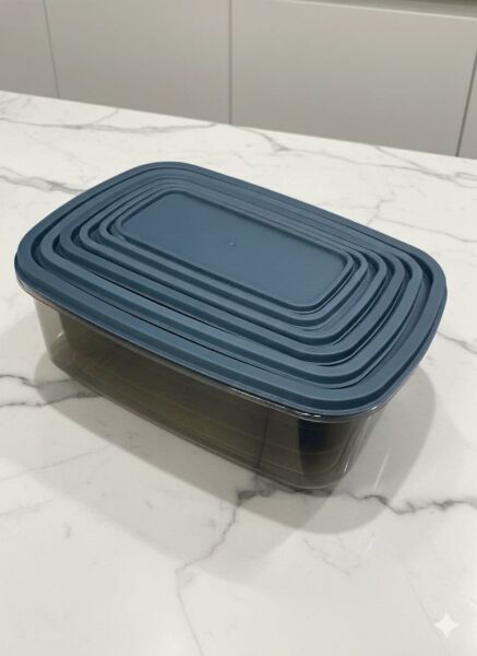 Okyanus Home Stackıt Saklama kabı 6 parça Antrasit