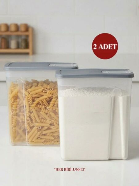 Okyanus Home Sandy Saklama Kabı 2 Adet Şeffaf 5,90 Lt