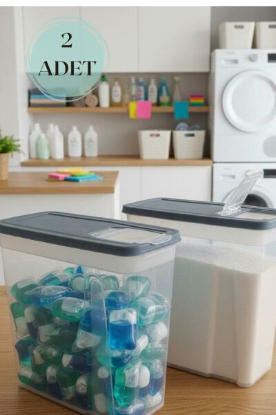 Okyanus Home Sandy Saklama Kabı 2 Adet Şeffaf 5,90 Lt